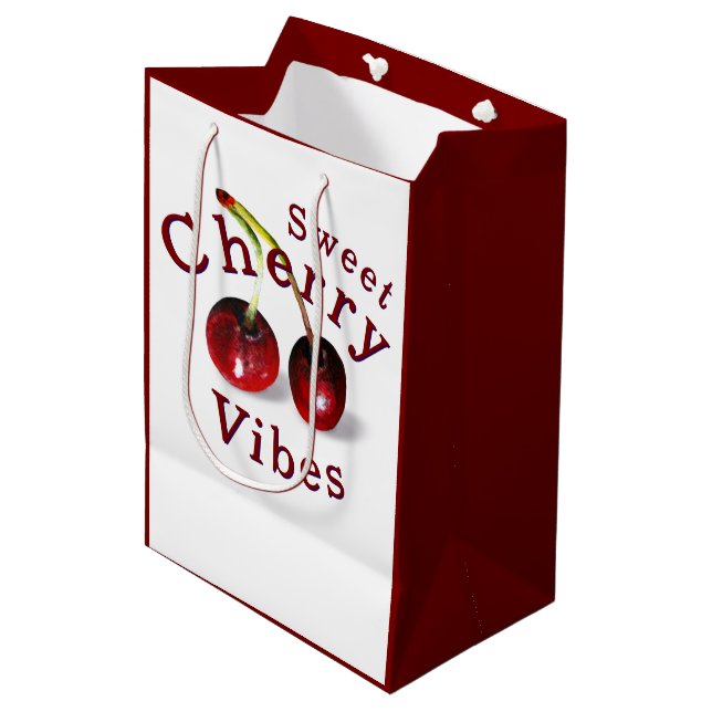 Sacola Para Presentes Média Cherries Gift Bag (Frente inclinada)