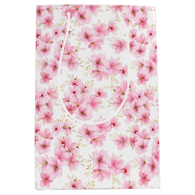 Sacola Para Presentes Média Cherry Blossom Gift Bag (Frente)