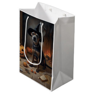 Sacola Para Presentes Média Chesapeake Bay Terrier Pumpkins Halloween Ascarado