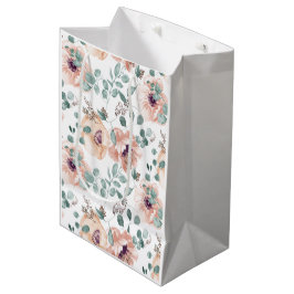 Sacola Para Presentes Média Chic Blush Floral