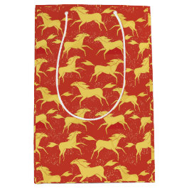 Sacola Para Presentes Média Chinese New Year of the Horse Gift Bag