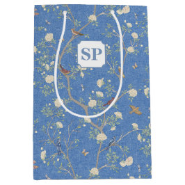 Sacola Para Presentes Média Chinoiserie Camellia Garden Breeze Blue