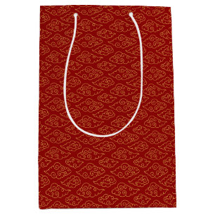 Sacola Para Presentes Média Chinoiserie Elegância para o Dragão Lunar Ano Chin