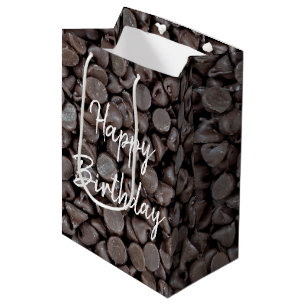 Sacola Para Presentes Média Chocolate Chips Aniversário