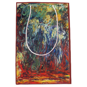 Sacola Para Presentes Média Chorando Willow em Giverny (por Claude Monet)