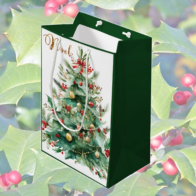 Sacola Para Presentes Média Christmas Tree Gift Bag (Criador carregado)