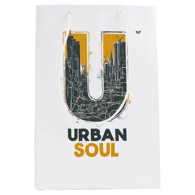 Sacola Para Presentes Média Cidade Alma Urbana (Frente)