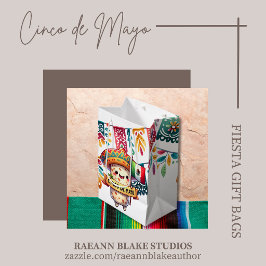 Sacola Para Presentes Média Cinco de Mayo Fiesta Gift Bags