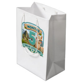 Sacola Para Presentes Média Cinco Meses de Pequenas Aventuras Marco