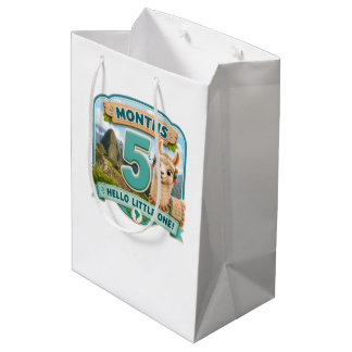 Sacola Para Presentes Média Cinco Meses de Pequenas Aventuras Marco