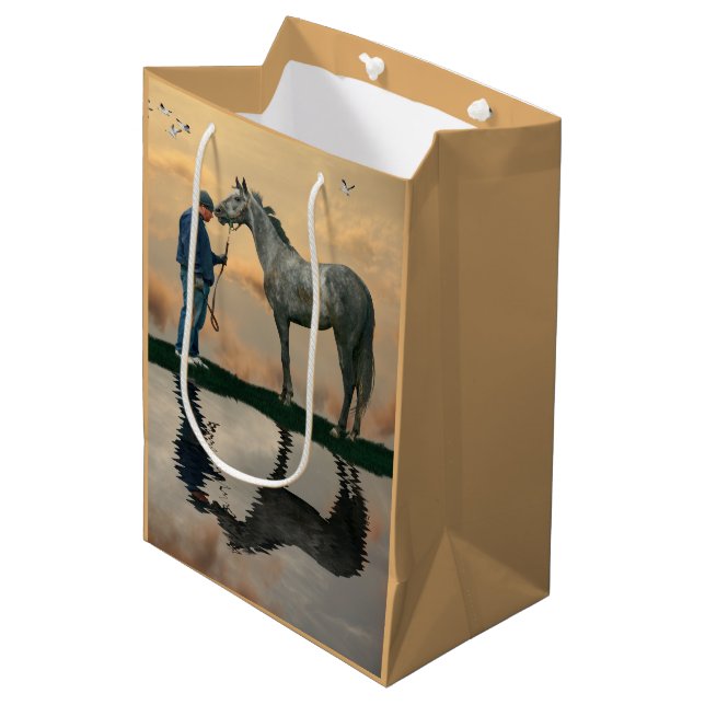 Sacola Para Presentes Média Cinza E Bolsa De Presente OTTB (Frente inclinada)
