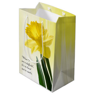 Sacola Para Presentes Média Citações: "Quando eu vir um daffodil…" Fotos