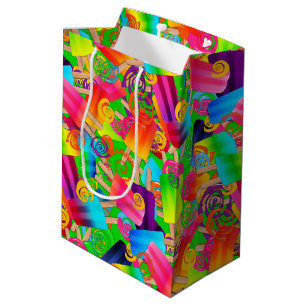 Sacola Para Presentes Média CKC Esfregões de picolé, Bag Neon-Gift M