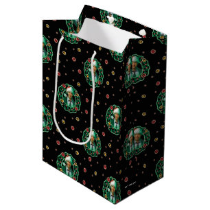 Sacola Para Presentes Média Clark Griswold Christmas Wreath Pattern