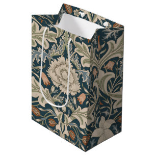 Sacola Para Presentes Média Clássico de Flores do Jardim Floral William Morris