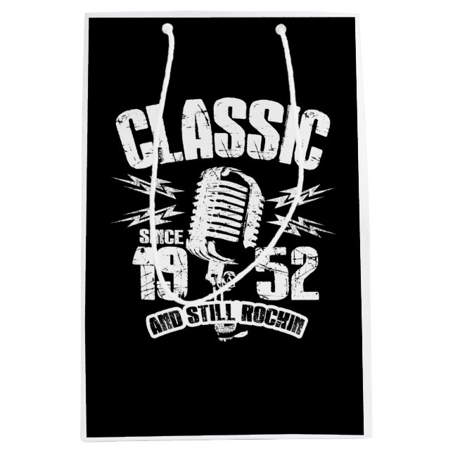 Sacola Para Presentes Média Clássico desde 1952 e ainda Rockin (Frente)