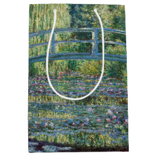 Sacola Para Presentes Média Claude Monet - Lagoa de Água Lily, Harmonia Verde