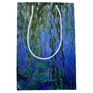 Sacola Para Presentes Média Claude Monet - Lírios d'água com salgueiro chorand