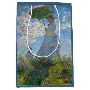 Sacola Para Presentes Média Claude Monet - O Promenade, Mulher com Parasol