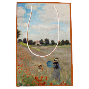 Sacola Para Presentes Média Claude Monet - Poppy Field