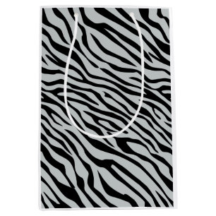 Sacola Para Presentes Média Clique mágico das listras da zebra para