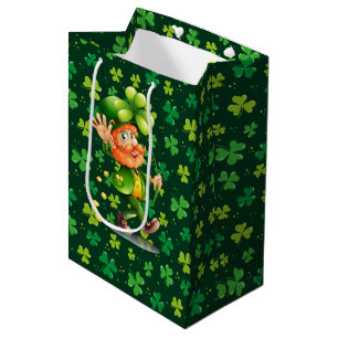 Sacola Para Presentes Média Clover Verde