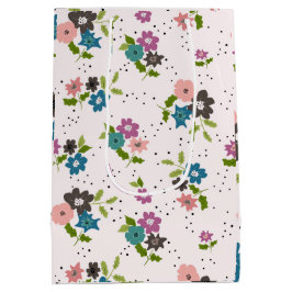 Sacola Para Presentes Média Clusters de Flor de Boho