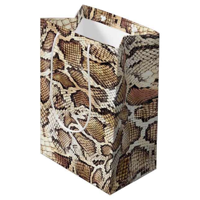 Sacola Para Presentes Média Cobra Skin Design (Verso inclinado)