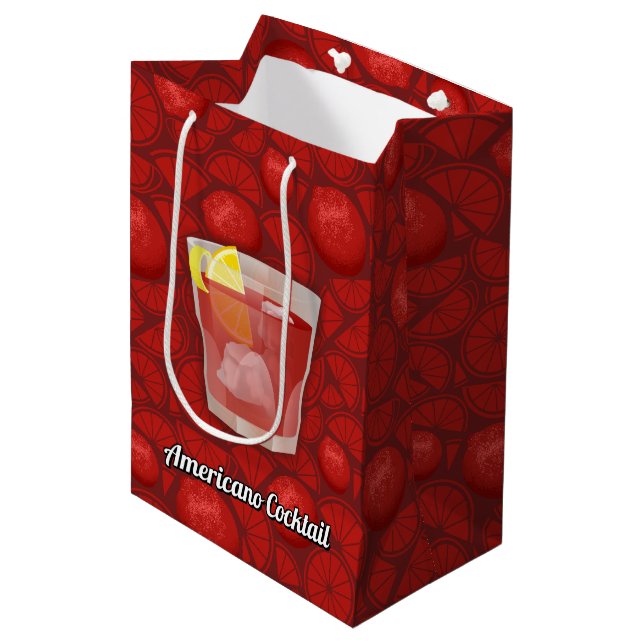 Sacola Para Presentes Média cocktail americano (Frente inclinada)