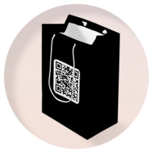Código QR moderno editável | Preto Branco ou qualq