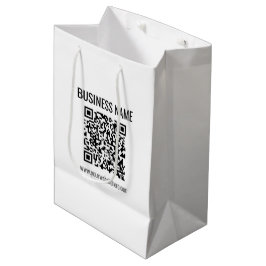 Sacola Para Presentes Média Código QR personalizável e nome comercial