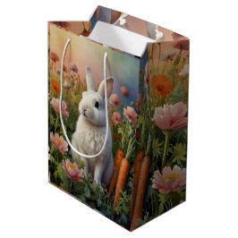 Sacola Para Presentes Média Coelhinho e Cenoura