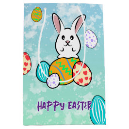 Sacola Para Presentes Média Coelho páscoa em Ovos de Páscoa