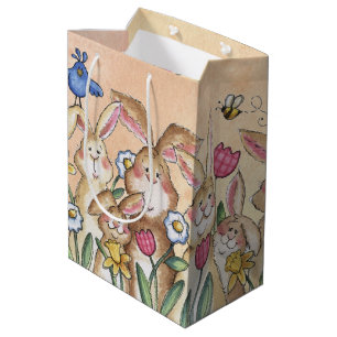 Sacola Para Presentes Média Coelhos