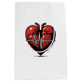 Sacola Para Presentes Média Cœur Anatomique avec Battement de Vie