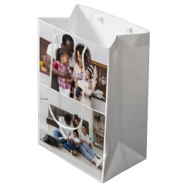 Sacola Para Presentes Média Colagem de Fotografias do Design 2