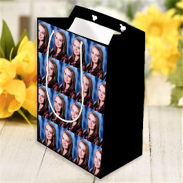 Sacola Para Presentes Média Colagem Personalizada de Fotos