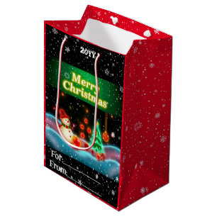 Sacola Para Presentes Média Coleção de Feriados de Natal Popular