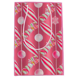 Sacola Para Presentes Média Coleção de Lane de Doces Rosa Brilhante