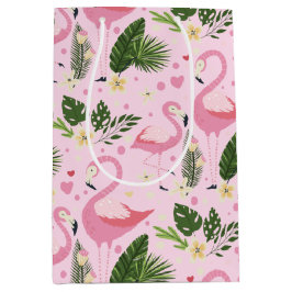 Sacola Para Presentes Média Coleção de Verão Flamingo Um Design 8