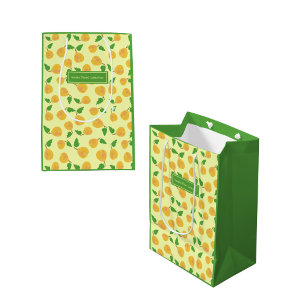 Sacola Para Presentes Média Coleção Golden Pears Golden Cream