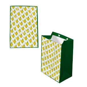 Sacola Para Presentes Média Coleção Pickle & Fresh com estampa floral