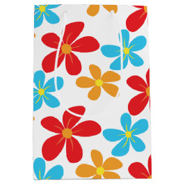 Sacola Para Presentes Média Coloridos Visitas em Branco