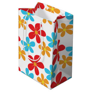 Sacola Para Presentes Média Coloridos Visitas em Branco