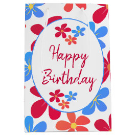 Sacola Para Presentes Média Coloridos Visitas em Branco