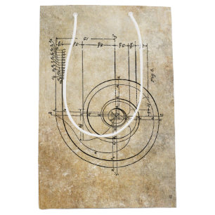 Sacola Para Presentes Média Coluna do rolo arquitectónica