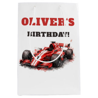 Sacola Para Presentes Média Comece Seus Motores! Aniversário do Carro de Corri