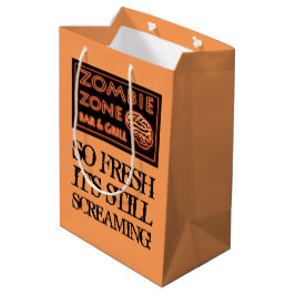 Sacola Para Presentes Média Comida Zombie Dia de as Bruxas engraçado Para Ir T