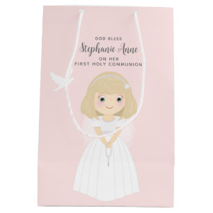 Sacola Para Presentes Média Communion Dove Blonde Girl