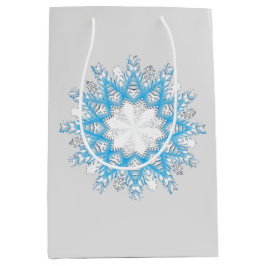 Sacola Para Presentes Média Como A Neve Voa Papel Tecidual